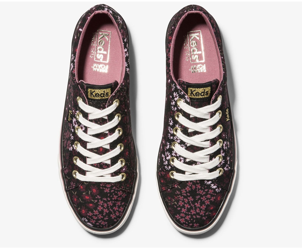 Zapatillas Keds Mujer Negras - Jump Kick Floral - 089-WKMBYF